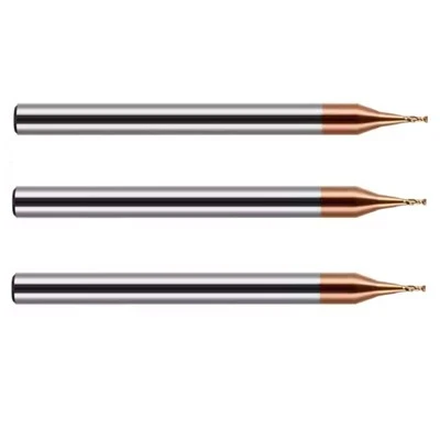 2 sáo Micro Flat End Mill cho 55HRC với TiAlN tráng